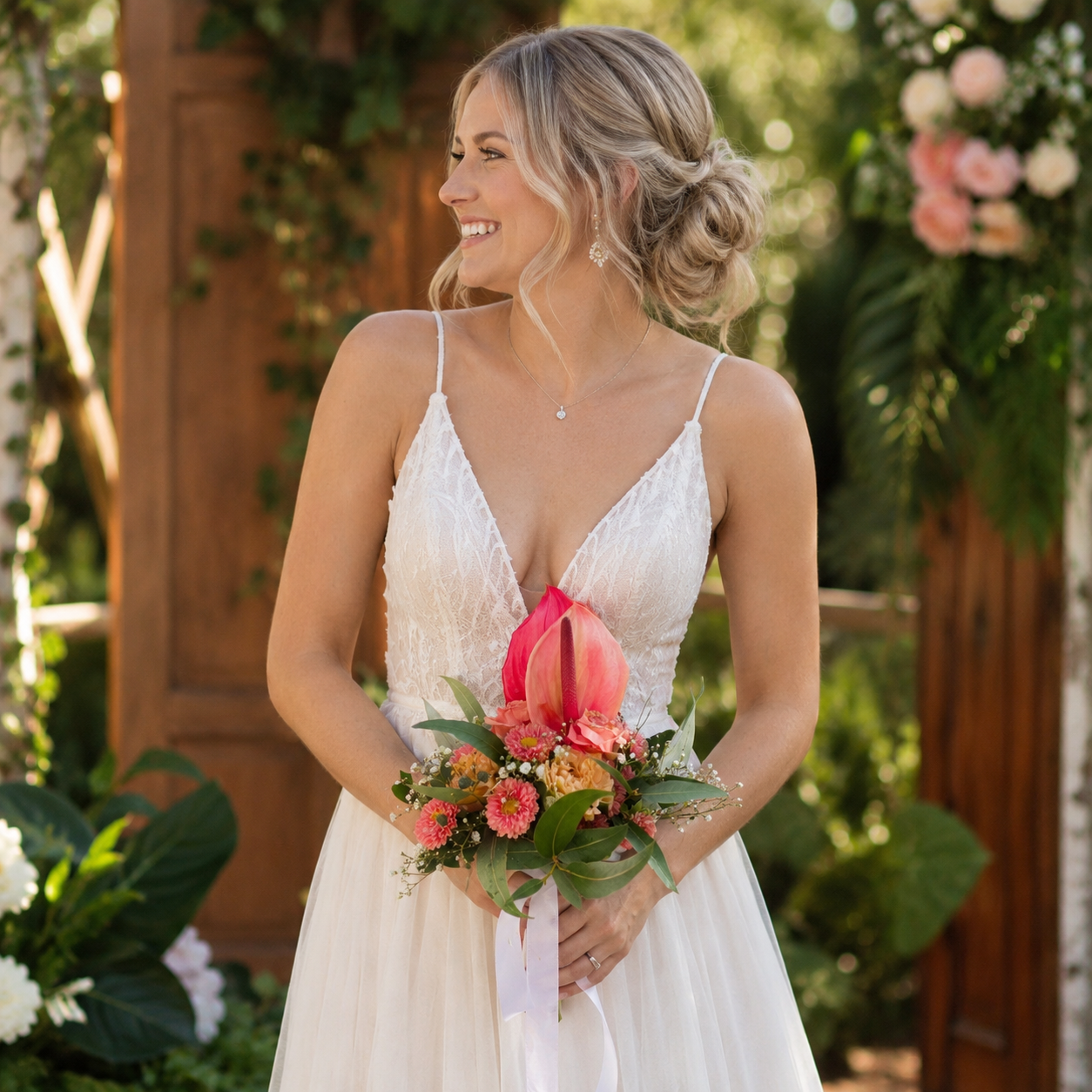 BB006_BridalBouquet_AnthuriumMixedCoral_Small
