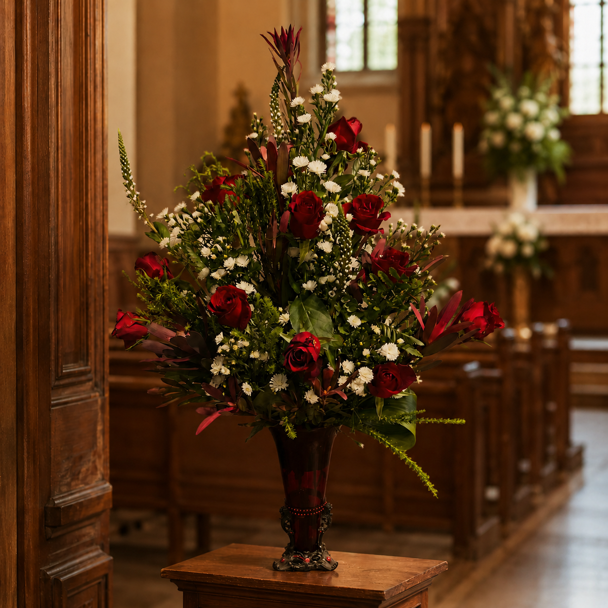 UA003_RedRoseBurgundyFoliage
